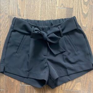 Eclipse Black Shorts with Tie-Waist